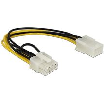 Cable De Pcie Power 6-pin Bu > 8-pin St Pcie, Nero, Bianco, Giallo, Pcie 6-pin > 8-pin, 1 Pezzo - Delock