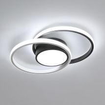 Goeco Led Ceiling Light, Bedroom Ceiling Light Fixture, 42w 4000lm, Round Modern Ceiling Lamp For Bedroom Living Room Kitchen, Dia 40cm (round, Black)