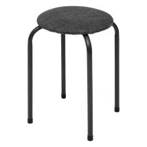5Five Simply Smart Flexy Plus Hocker – Grau – 38cm x 38cm x 46cm – Material: Stahl