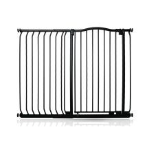 Bettacare - Extra Tall Curved Top Dog Gate, 116cm - 125cm, Matt Black, Extra Tall 100cm In Height, Pressure Fit Pet Gate