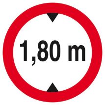 Starres Schild Verboten Für Fahrzeuge Über 1.80m Höhe D.300mm Taliaplast - 622272