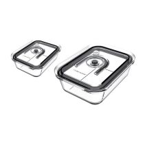Kit de 2 boîtes en verre – Pièces détachées pour petit électroménager – Marque compatible, Longueur, Largeur – Riviera