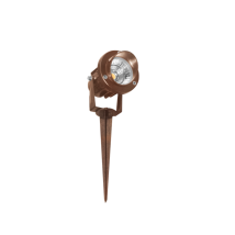 Faro A Led A Picchetto Fade Rotondo 5w Ip65 Colore Corten Beneito Faure