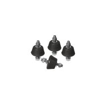 4 Piezas Antivibrantes para Soportes HxL 22x39 mm – Barra Roscada M8x20 Acero Galvanizado – Junta de Goma Natural Sh60