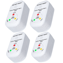 Nemaxx M10 Mini Co-warnmelder 4er Set - Kohlenmonoxidmelder Für Innenräume Mit Integrierter Batterie, Elektrochemischem Sensor, 10 Jahre 
