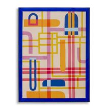 Modis Avec Tirage Sur Toile Laquée Encadré -b- Cm 60x3,3x80