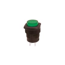 Drucktaster mit grüner Schutzkappe und LED-Beleuchtung – Bohr-Ø 16 mm – Kontaktwiderstand 30 mΩ – Schaltstrom 1 A – 250 V