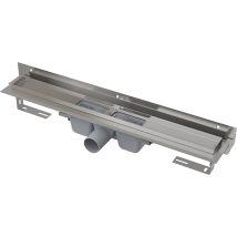 Alcadrain - Apz4 Flexible Duschrinne Mit Rand Für Den Perforierten Rost Und Mit Einstellbarem Kragen Zur Wand 550 Mm