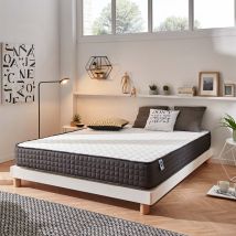 Naturalex - Colchón Titanium 160x200 - Soporte De Látex Azul - Espuma Viscoelástica Hr - Núcleo De Poliuretano - 7 Zonas De Confort - Tejido 3d 
