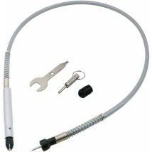 Adattatore Flessibile Di Prolunga Per Mandrino Da Trapano Con Albero Da 1/8" Per Utensili Dremel E Smerigliatrici Con Chiave, Argento - Kzq
