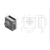 Keymat - Cerradura P/cristal Suelo Bul. 03-t