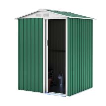 Gartenhaus Aus Metall Milton Gardiun 2 M² Schiebetür Grün