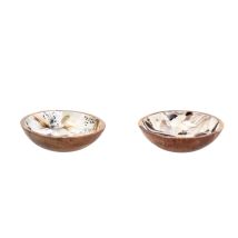 1 Pezzo Insalatiera Ciotola In Legno Abel Tonda 25 X 7 Cm 2 Colori
