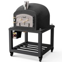 Kitaway Backofen Mit Unterschrank + Gasherd 100x100x65 Cm Schwarz Abmessungen 100x100x170 Cm Professioneller Gasofen Mit Man