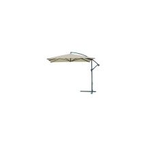 Sombrilla con poste lateral Banana – Poste de soporte 48 mm – 6 varillas acero pintado – Techo poliéster 180 g/m² – Giratoria 360°