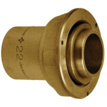 Conector De Contador De Gas De 2 Piezas Recto Con Junta Plana - Para Soldar Cobre Ø35cu - Calibre 32