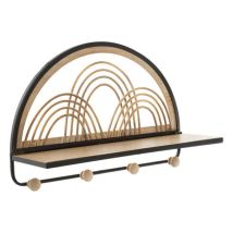 Wandhaken Mauro Ferretti Porto 46 Cm Schwarz Rattan
