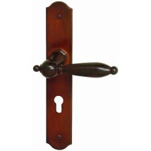 Brionne – Set di piastre 195 mm in ferro arrugginito cerato – Maniglie per porte interne ed esterne