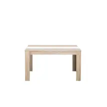 Bellahome - Tavolo In Quercia Con Fascia Centrale Bianca O Grigia, 135x80,5x74,5 Cm