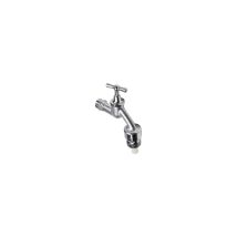 Grifo exterior 1/2" con válvula de Screp – Latón mate-cromado – Conexión segura para riego y aplicaciones domésticas