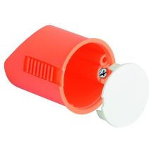 Kaiser Elektro Hohlwand Wandleuchten-Anschlussdose rund – Durchmesser 35 mm – Länge 45 mm – Tiefe 45 mm – IP3X – weiß