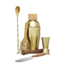 Bar Craft Set De Cocktail Gift De, 6 Pezzi, Ottone, Oro, 28 X 32 X 28 Cm
