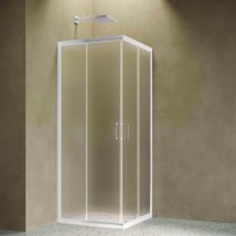 Siro - Box Doccia Ad Angolo 100x70 Cm 2 Ante Scorrevoli