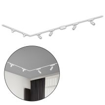 Sistema A Binario Briloner Luxtrail, 4x Faretti Led, 2x Tracklight Led, A L, Bianco