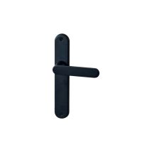 Poignée De Porte D'Intérieur Sur Plaque Bec De Cane – Noir Velouté – Pour Portes De 40 Mm D'Épaisseur – Longueur Béquille 116 Mm – Espace Bricolage