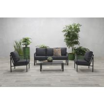 Aluminium Gartenlounge-komplettset 'barton', Grau - Garden Impressions