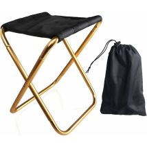 Devenirriche - Folding Stool Foldable Camping Stool Outdoor Foldable Lightweight Small Portable Aluminum Fishing Stool Outdoor For Bbq Travel Hiking 