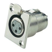 Connettore XLR Femmina 3 Poli da Pannello – Multicomp – SVP561 – 15A – Rame – Argento