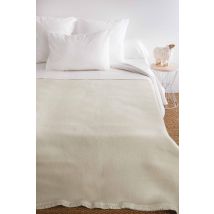 Poyet Motte Aubisque Cover Lana Naturale Sbiancato, Lana, Naturel Blanchi, 240x180 Cm
