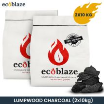 Ecoblaze Lumpwood Charcoal 20kg Bag Restaurant Grade With Minimum 70% Of Carbon