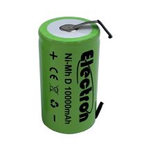 Batteria Ricaricabile Ni-mh Torcia D 1,2v 10000mah Con Linguette A Saldare
