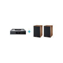 Amplificador Hi-fi Technics Sa-c600eg-s Plata + Un Par De Altavoces De Estantería Magnat Monitor S30 Nogal