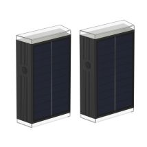 LUMISKY – Set de 2 lámparas solares de pared IP65 – 5V 2W – 120 lúmenes – Blanco cálido 3000K – Autonomía 8-12 horas