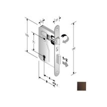 Cerradura interior de hierro pulido – Pestillo reversible – Cerrojo 8 mm – Dimensiones 20x190 mm – Incluye 1 llave