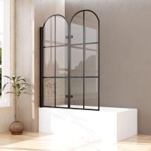 120 X 140 Cm Pare-baignoire Avec Grille Imprimée Noire Paroi De Douche Pour Baignoire Paroi De Douche Pour Baignoire Paroi Pliante Paroi De Douche 