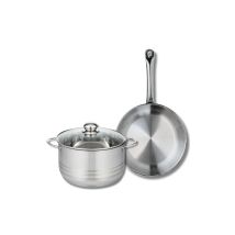 Ensemble De 1 Poêle De Cuisson 28 Cm Et 1 Faitout 24 Cm Elo Profi Brillant