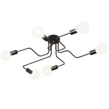 Lamparas De Techo Vintage, E27 6 Luces Lámparas De Techo Industriales, Lámparas De Araña Sputnik Moderno Para Dormitorio Sala De Estar Cocina Salón 