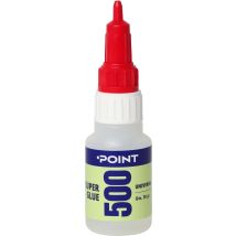 Supercolla Cianoacrilato Point 500 Super Glue – Trasparente, Presa Rapida, Incollaggio Istantaneo Multi-superficie – 30 G