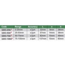 Insize 6928640304156 Set Di Micrometri Di Precisione 0-100 Mm