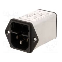 Schurter - Conector Alimentacion Macho Ac 10amp Con Filtro De Red 4301-5005