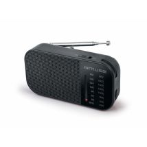 Muse M-025 R Negro Radio Analógica Am/fm Portátil Con Altavoz Integrado