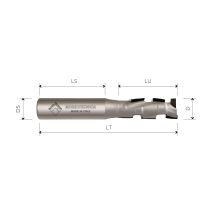 Mtec011.8 - Fresas Helicoidales De Diamante Z1+1 Cuerpo De Acero Pcd H2,5 Mm - Mobiltecnica .8d10 Lu 27 Ds12 Lt40 Z(1+1)(3dp+1dia) Ax10° Izq H2,5