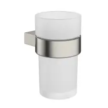 Crosswater Mike Pro Tumbler In Brushed Stainless Steel Finish Toothbrush Cup