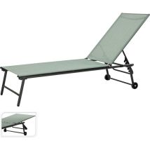 Koopman Tumbona De Piscina Verde Moderna Plegable