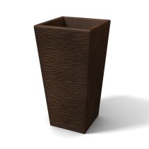 Kloris - Moderner Blumentopf Rechteckig Aus Harz Mod. Egizio Rustico H 65 Bronze