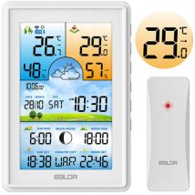 Magicfox – Drahtlose Digitale Wetterstation – Farb-lcd-display – Innentemperatur -10 °c Bis 50 °c, Außentemperatur -40 °c Bis 60 °c – Luftfeuchtigkeit